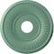 Ekena Millwork Berkshire PVC Medallion (Canopies up to 7"), 16"OD x 3 1/2"ID x 1"P, Metallic Sea Mist CMP16BEFSM - alternate 1